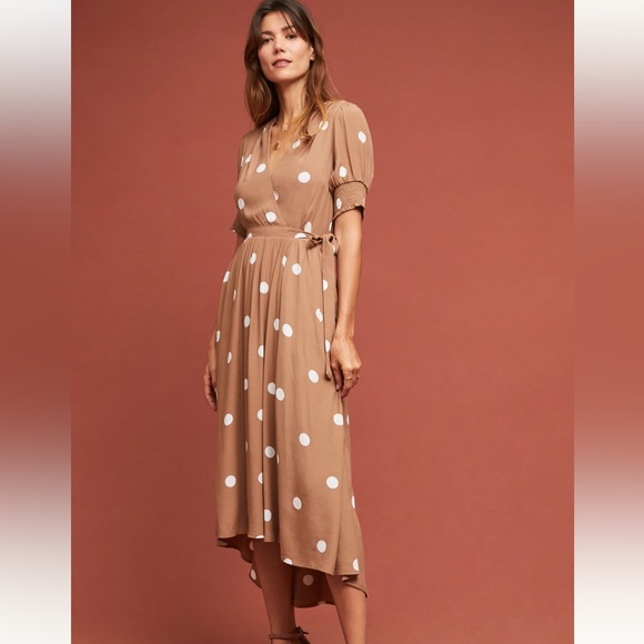 Anthropologie Dresses & Skirts - Anthropologie Maeve Bernice Polka Dot Wrap Dress (Size 4)